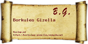 Borkules Gizella névjegykártya